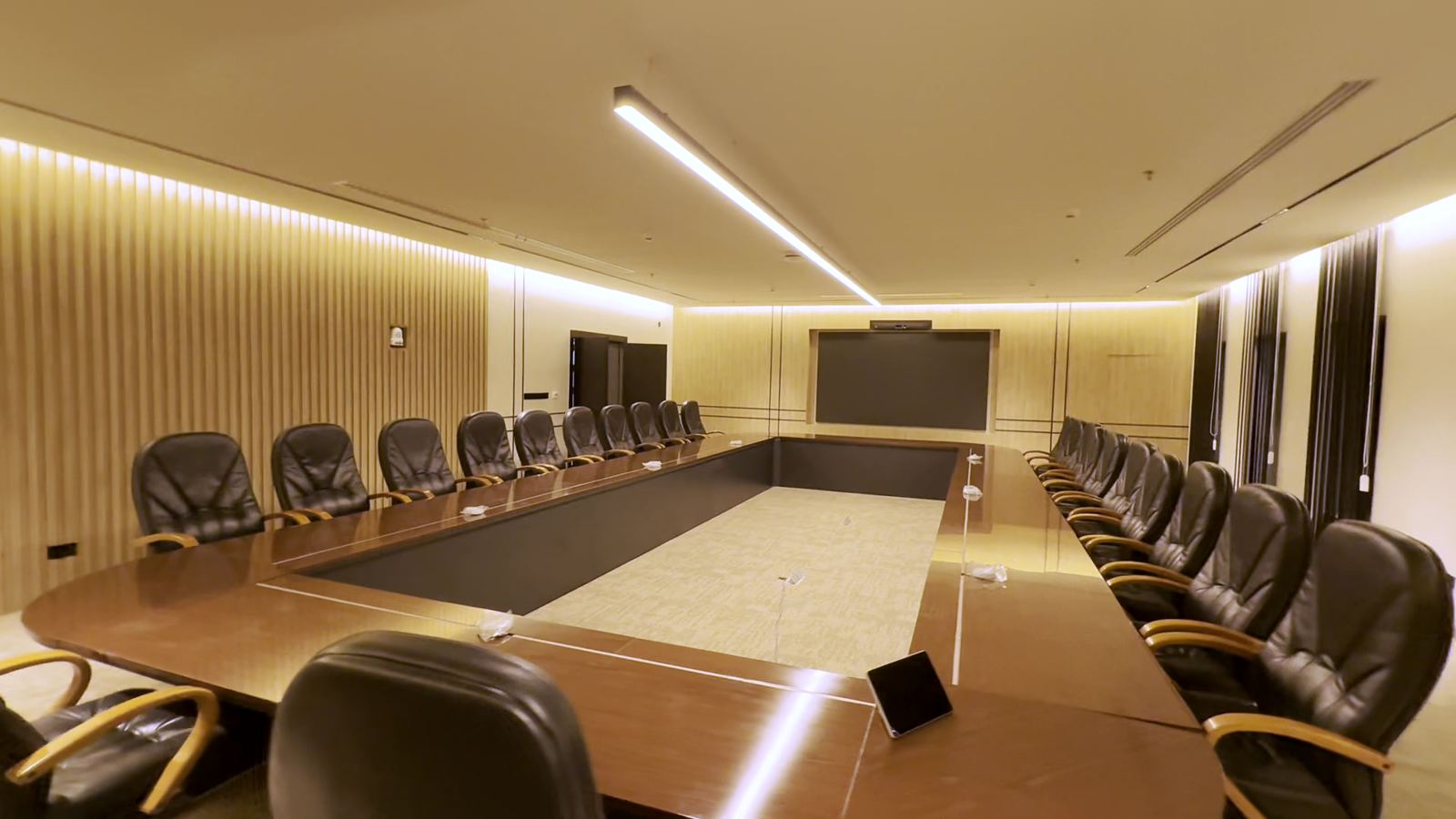 Boardroom table and executive seating