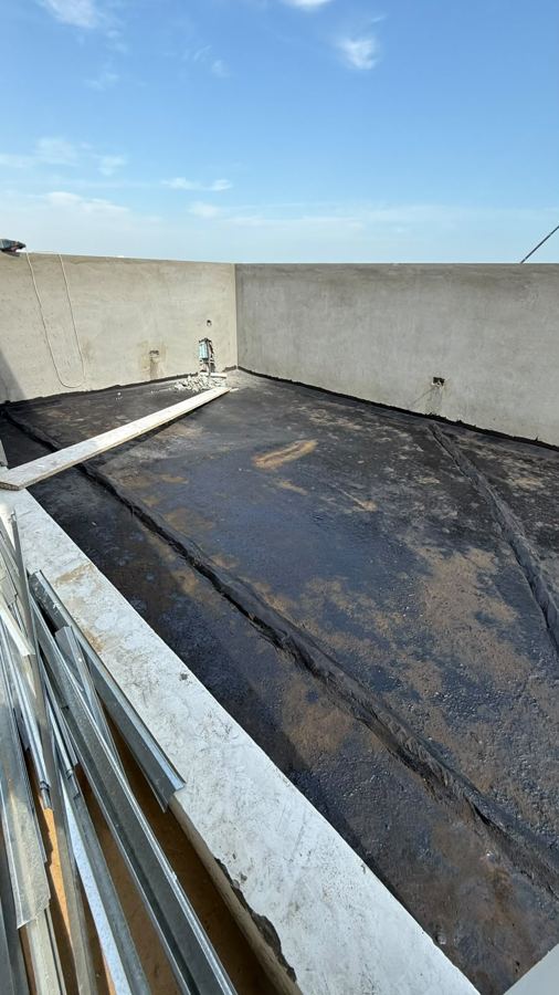 Khalaf Villa, roof waterproofing stage