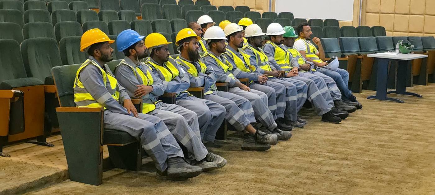 United Waves team members in full PPE during training